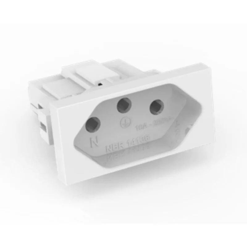 modulo tom 2p+t beleze 20a enerbras branco 250v - 1329EN