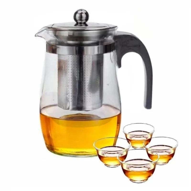 Kit Chaleira com Infusor Bule de Vidro Inox 4 Xicaras para Cha 500ml Transparente Utibom - OUTRAS - Utilidades Domesticas
