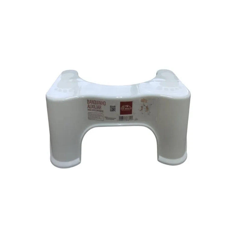 Banquinho Auxiliar Para Vaso Sanitário - Branca