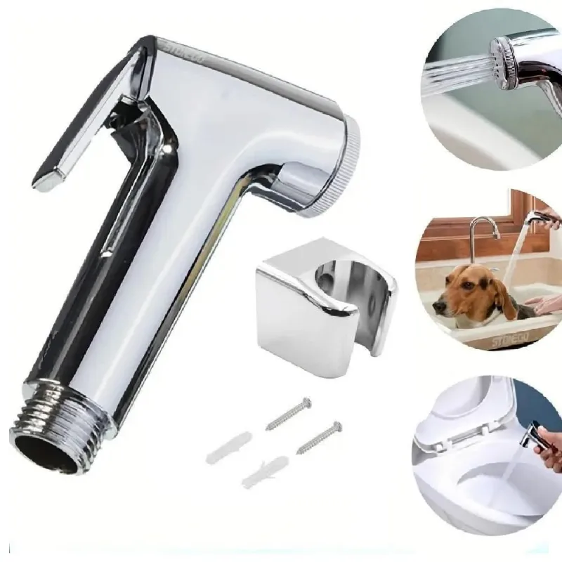 Gatilho Ducha Higienica Esguicho Cromado Torneira Chuveiro Duchinha Manual Chuveirinho Privada Vaso Sanitario Suporte - OUTRAS - Casa E Construção