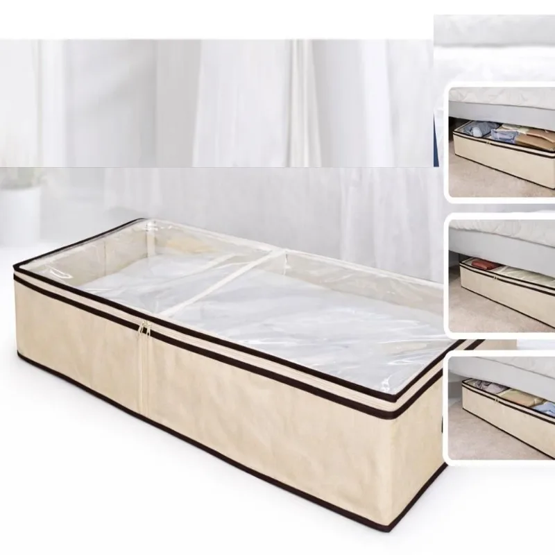 Caixa Organizadora Dobrável Grande 80cm em TNT com Zíper para Armário e Guarda Roupa Yeet - OUTRAS - Casa E Construção