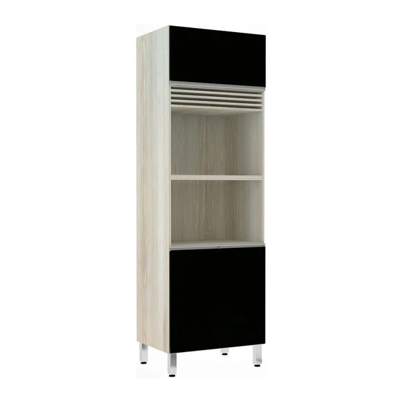 Paneleiro 70cm 3 Portas com Espaço para Forno e Micro-ondas - Acabamento de Alta Qualidade - Luciane - Móveis