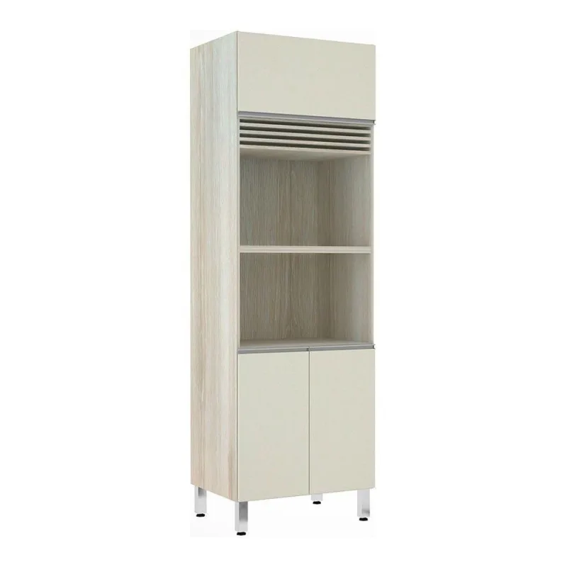 Paneleiro 70Cm 2 Nichos Para Microondas C/ Grade Superior De - Luciane - Móveis