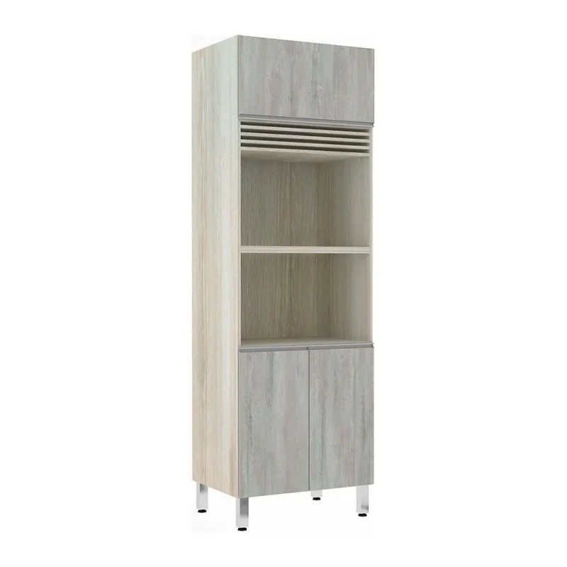 Paneleiro 70 cm - 3 Portas Espaço para Forno e Micro-ondas - Luciane - Móveis