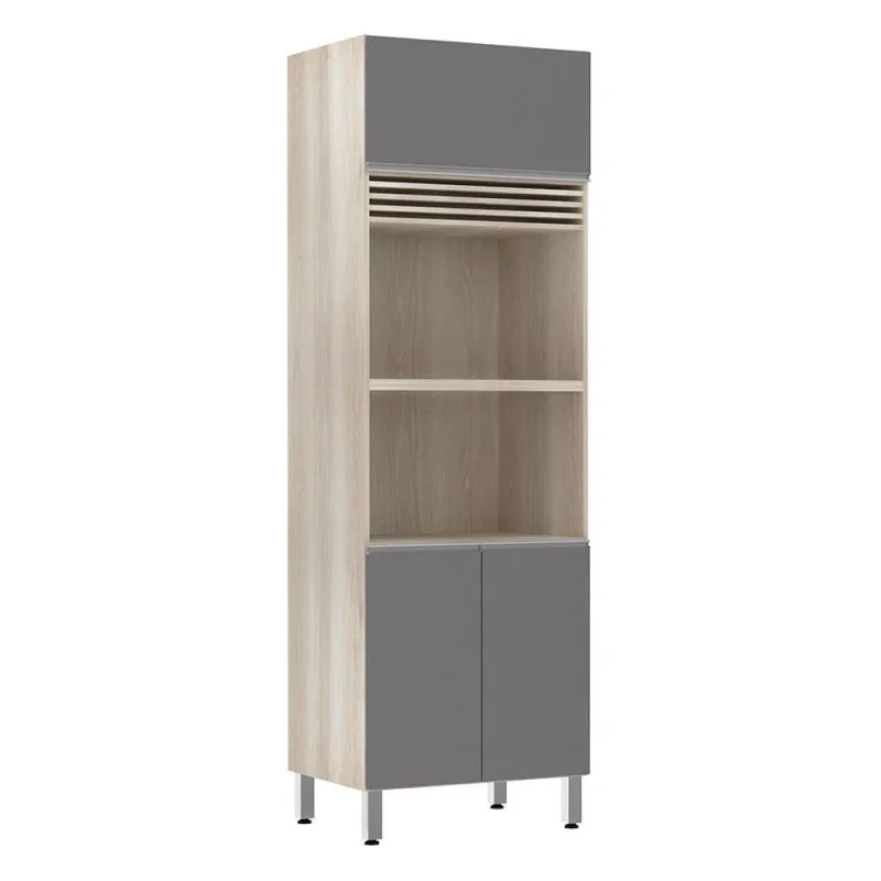 Paneleiro 70cm 3 Portas Espaço Forno e Micro-ondas - Luciane - Móveis