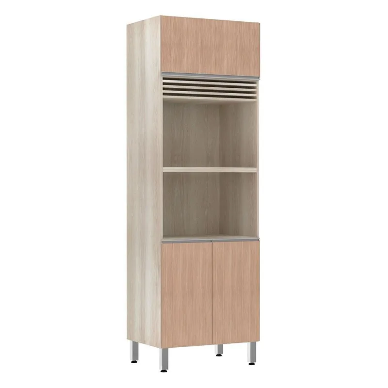 Paneleiro 70cm 3 Portas com Espaço para Forno e Micro-ondas - Luciane - Móveis
