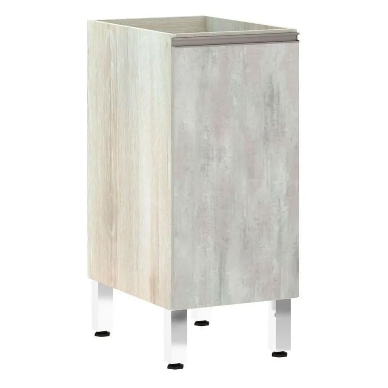 Balcão Sem Tampo 35cm Luci Legno Crem e Concreto - Luciane - Móveis