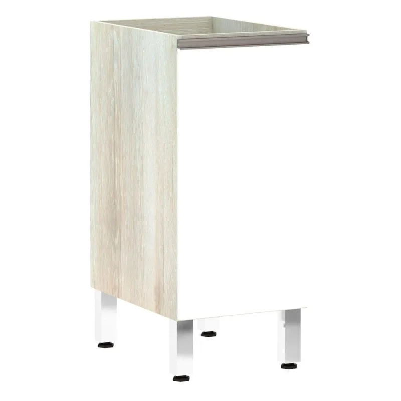 Balcão Sem Tampo 35cm Luci Legno Crem e Branco - Luciane - Móveis