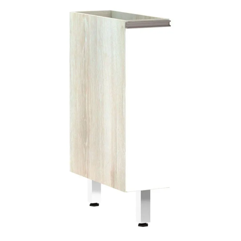 Balcão Sem Tampo 20cm Luci Legno Crem e Branco - Luciane - Móveis