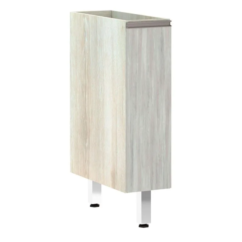Balcão Sem Tampo 20cm Luci Legno Crem e Concreto - Luciane - Móveis