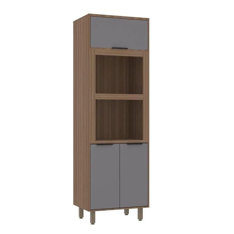 Paneleiro Torre Quente 70cm, 3 Portas, Forno Micro-ondas - Luciane Móveis - Móveis