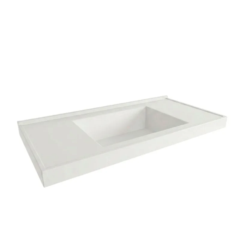 Lavatório Quadri Pietra Bosi Branco 80 x 40 x 12cm
