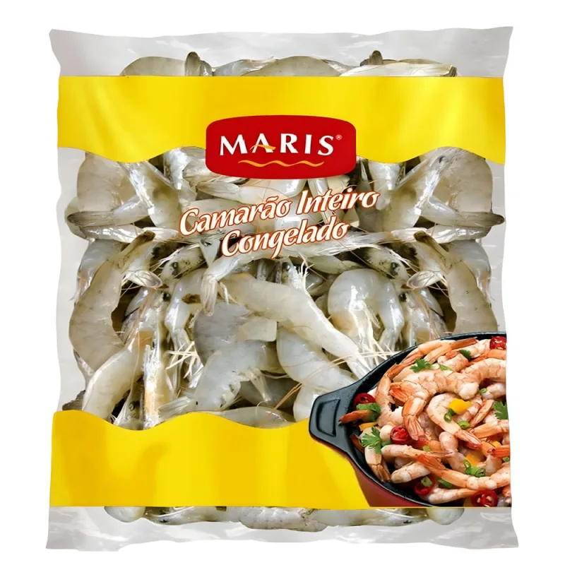 Camarão Maris Inteiro 120/150 Congelado 800g - Maris - Peixaria