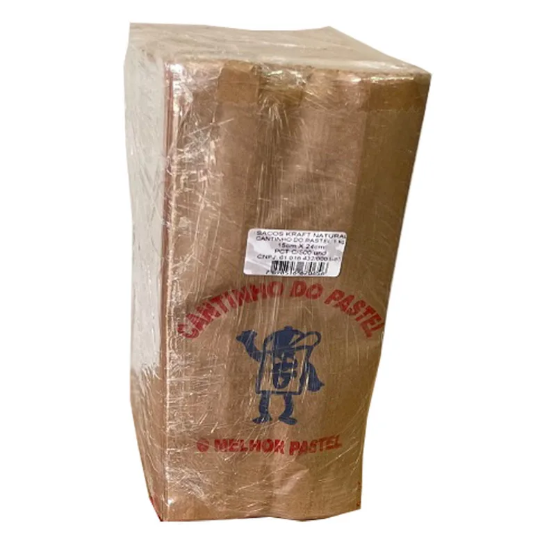 Saco Papel Cantinho do Pastel 1Kg com 500 Unidades