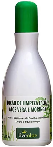 Loção De Limpeza Facial 210ml Live Aloe - LIVE ALOE - Higiene E Beleza