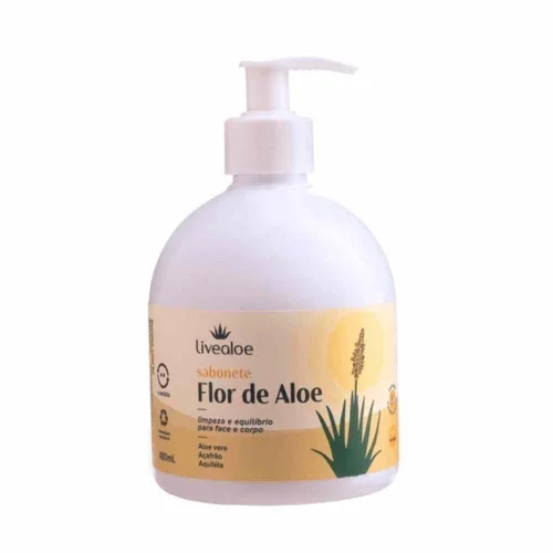 Sabonete Flor De Aloe 425ml Live Aloe - LIVE ALOE - Higiene E Beleza