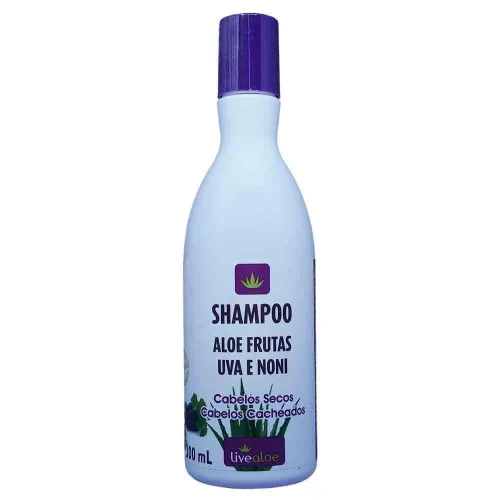 Shampoo Aloe Frutas Noni E Uva 300 Ml Livealoe - LIVE ALOE - Perfumaria