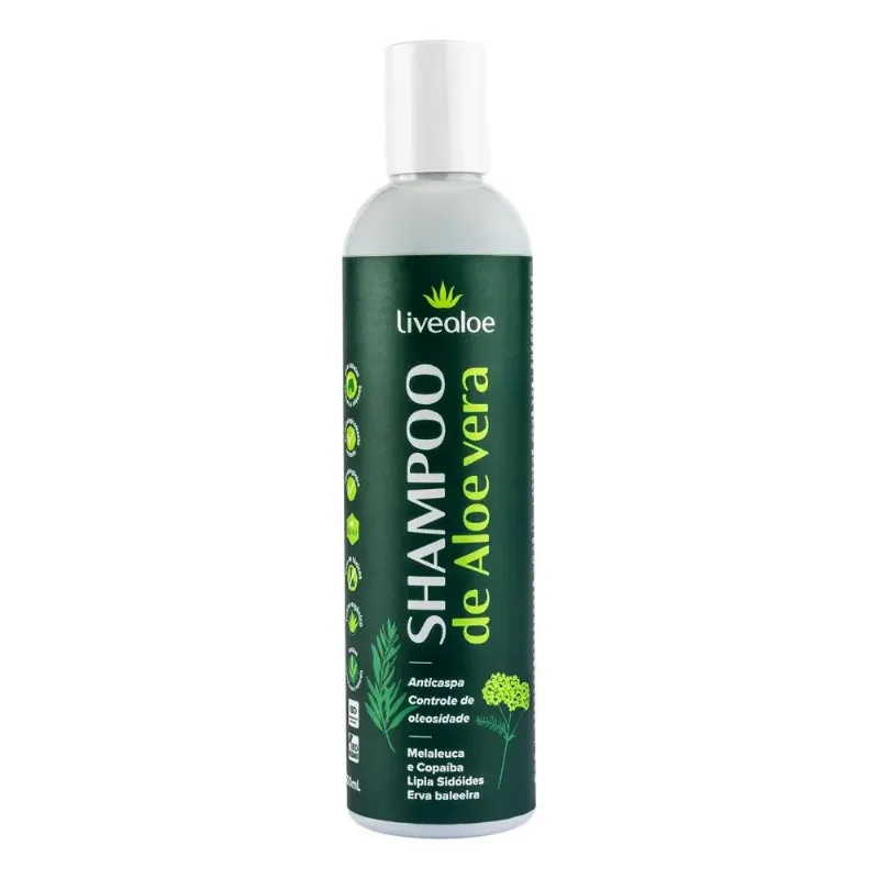 Shampoo Natural Aloe Vera Livealoe 300ml