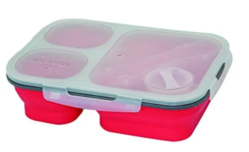 Porta Alimentos Retratil Com Tampa 3 Divisoes Mimo Style - MIMO STYLE