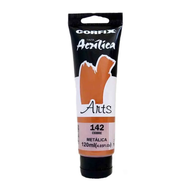 Tinta Acrilica Corfix Arts Metalica 142 Cobre 120ml