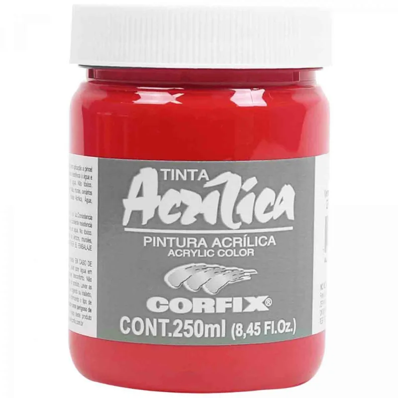 Tinta Acrilica Corfix G1 129 Vermelho Cadmio Imitacao 250ml