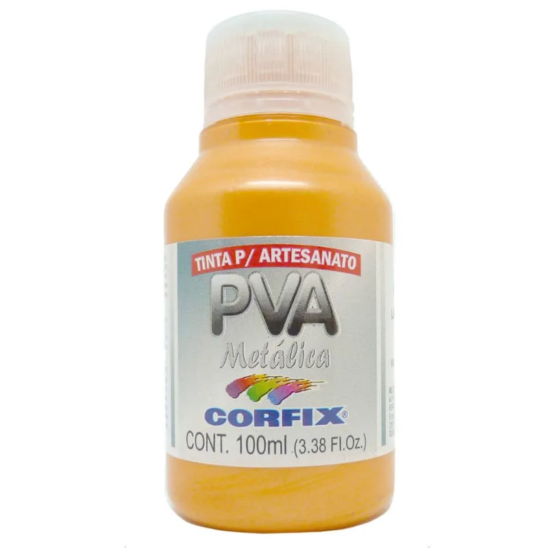 Tinta PVA Metalica Corfix 309 Laranja 100ml