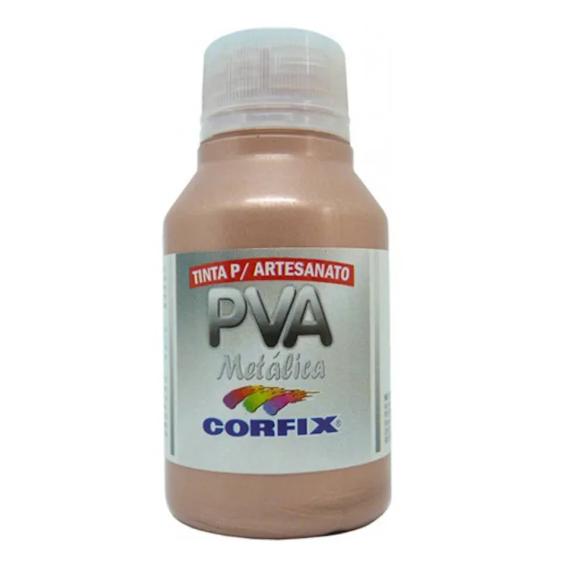 Tinta PVA Metalica Corfix 408 Ouro Rose 100ml