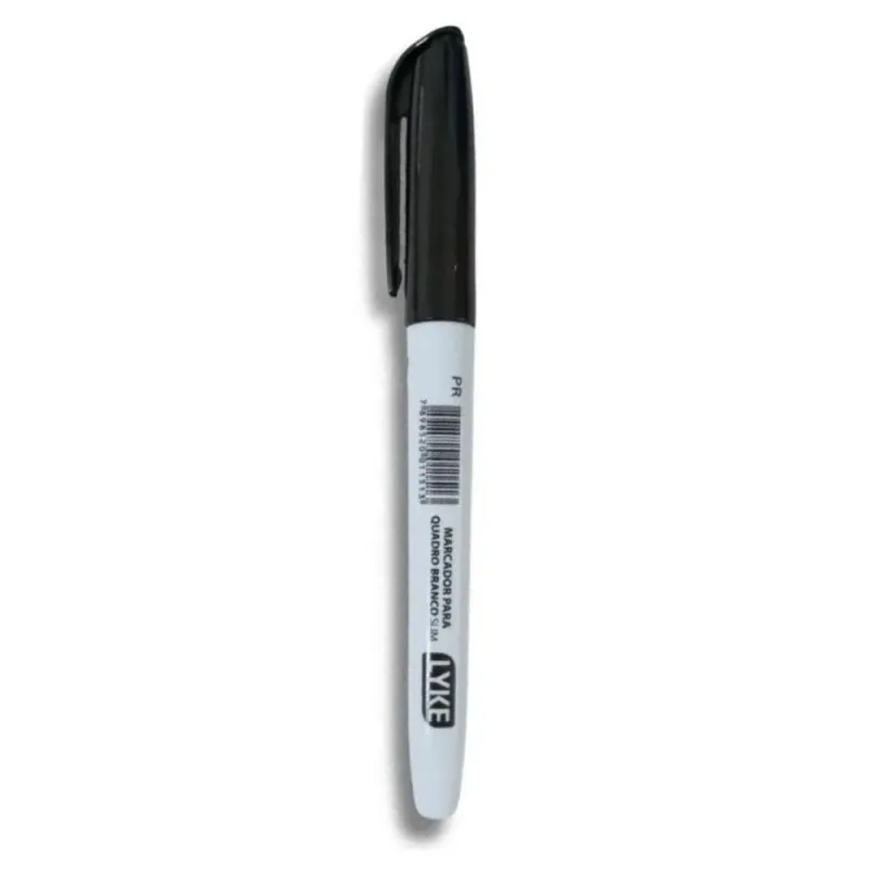 Marcador De Quadro Branco Slim 2.0 Lyke Preto - LYKE