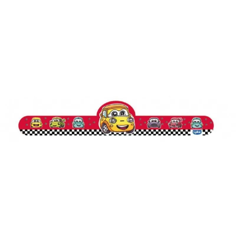 Régua Bracelete Lyke 30CM Divertida Carros em Silicone 1 Unidade Vermelho - LYKE - Agro