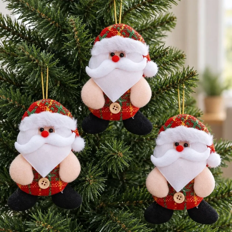 Pendente Papai Noel Árvore De Natal Decoração 12cm Kit 20pçs - Genérico - Natal