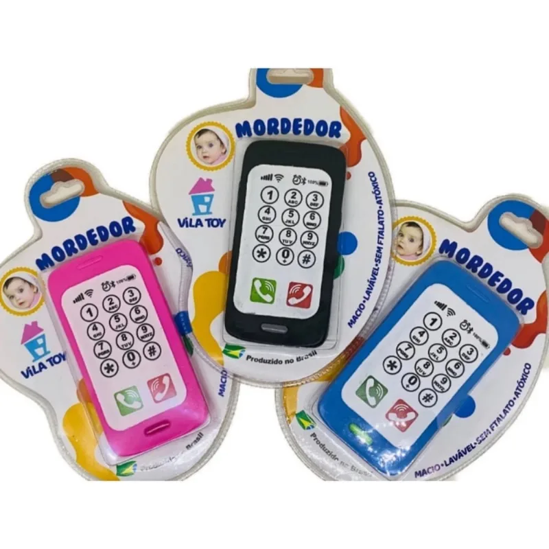 Mordedor Bebê Macio Massageador Gengiva Bebe Banho Celular Infantil Dentição Seguro Sem bpa Ftalato Atóxico Lavável
