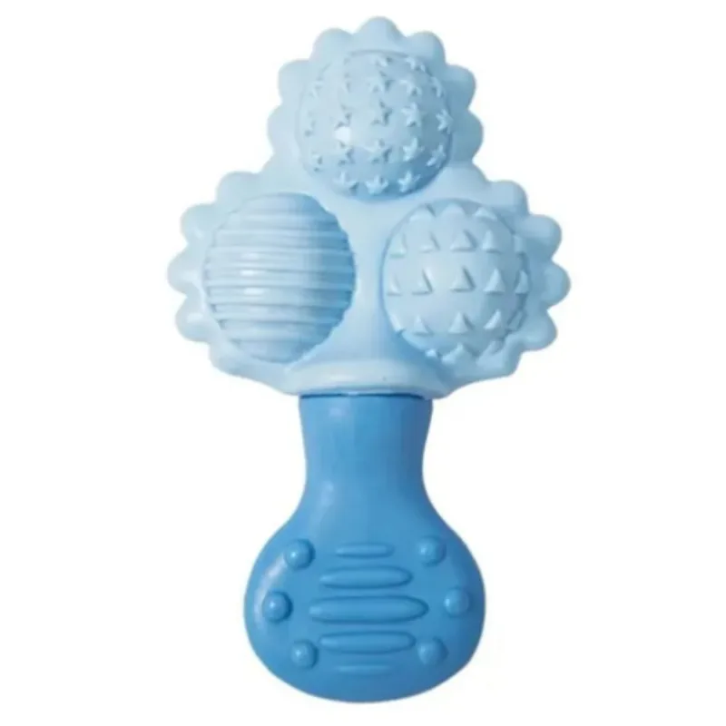 Mordedor Chocalho Macio Bebê Infantil Anti Stress Azul