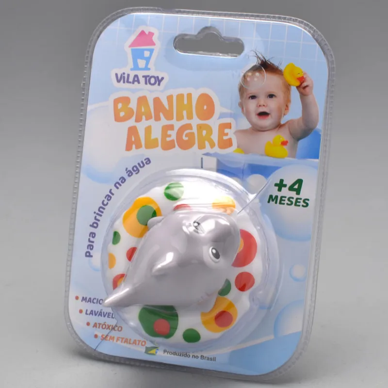 Brinquedo Banho Alegre Patinho com Bóia Tubarão com Bóia