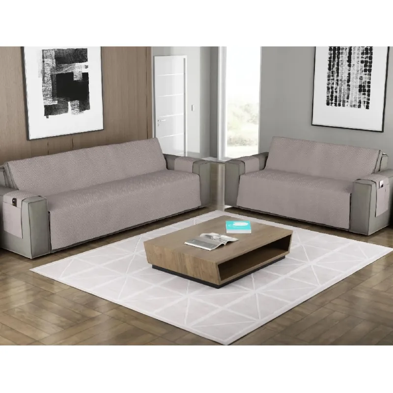 Protetor P/ Sofa Royal 2 e 3 Lugares Nude/unico