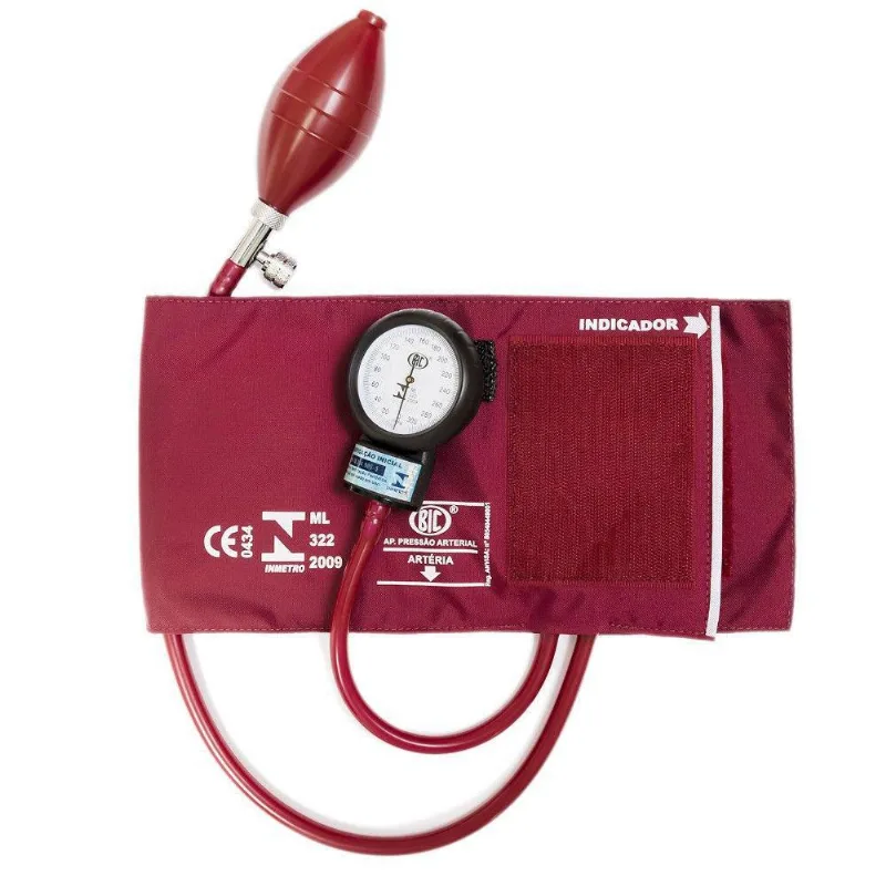 Aparelho De Pressão Bic Nylon Fecho De Contato - Vinho