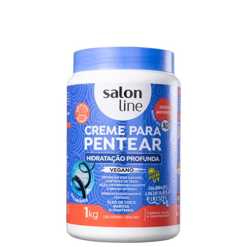 Creme Pentear Salon Line 1kg Cachos Hidratacao Prof - SALON LINE - Higiene E Beleza
