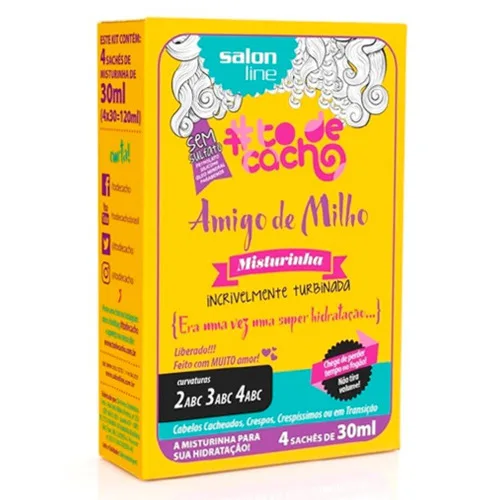 Kit Tratamento Salon Line 120ml Amigo De Milho Tode Cacho Unit - SALON LINE - Higiene E Beleza