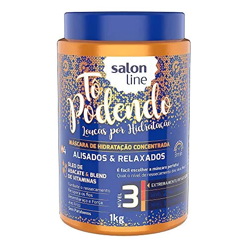 Linha Tratamento To Podendo Salon Line Mascara De Hidratacao Alisados Relaxados Nivel 03, 1000 Gr {i Can} Collection Straightened Relaxed Moisturizing Mask Level 3 Net 35.27 Oz  - SALON LINE - Higiene E Beleza
