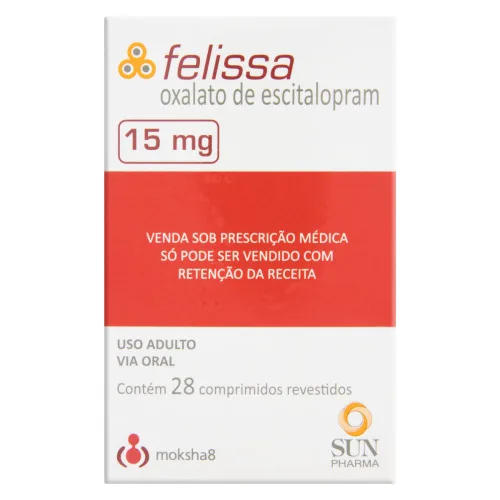 FELISSA 15MG SUN PHARMA CAIXA 28 COMPRIMIDOS REVESTIDOS - PHARMA