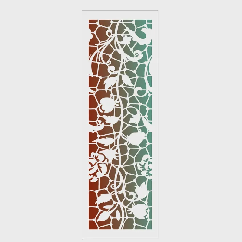Stencil Sp. 10x30 2913 Flores Rosa Vitra