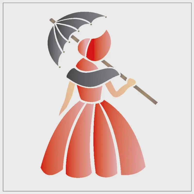 Stencil Sp. 10x10 1129 Dama Antiga