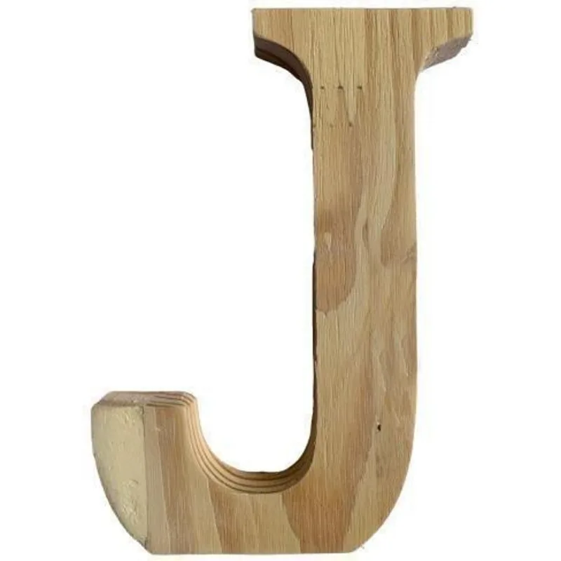 Letra J De Madeira Pinus Settis 97022 15X15X1,7