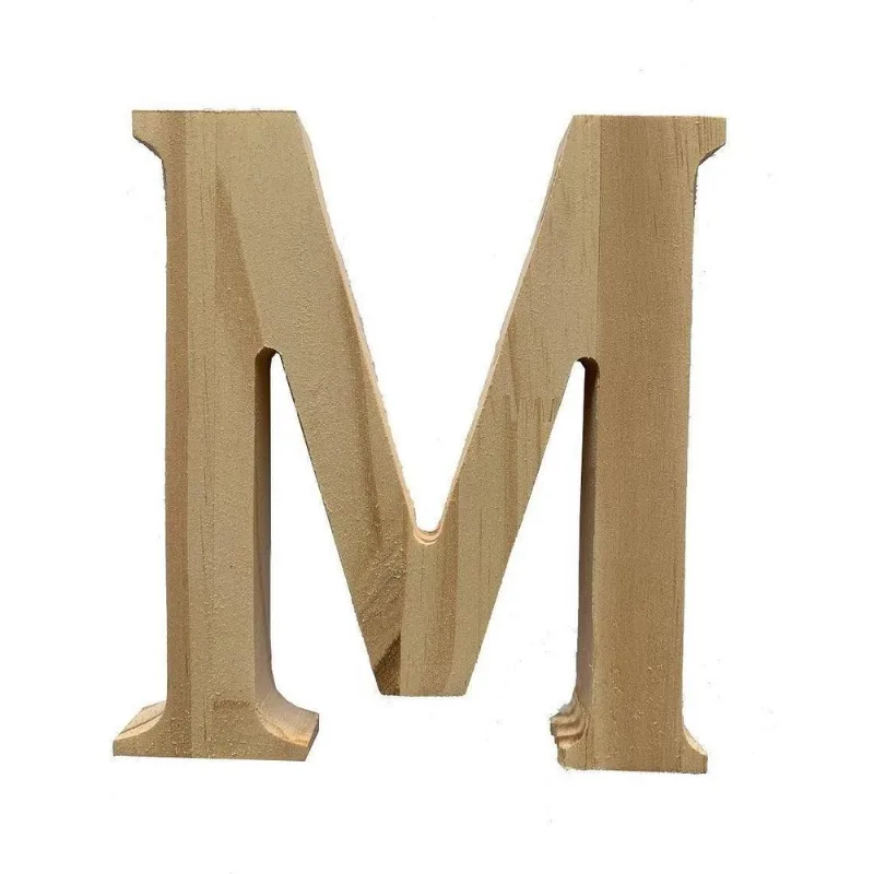 Letra M De Madeira Pinus Settis 97025 15X15X1,7