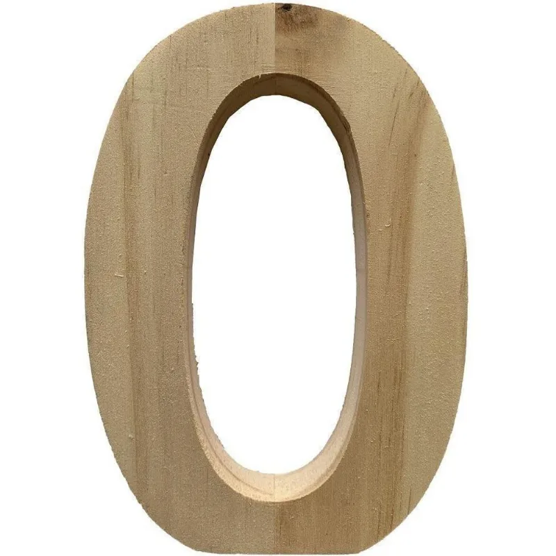 Letra O De Madeira Pinus Settis 97027 15X15X1,7