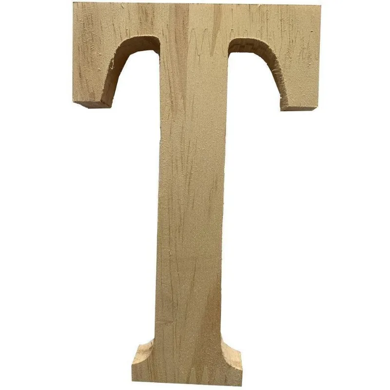 Letra T De Madeira Pinus Settis 97032 15X15X1,7