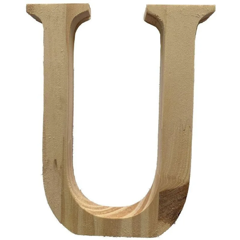 Letra U De Madeira Pinus Settis 97033 15X15X1,7