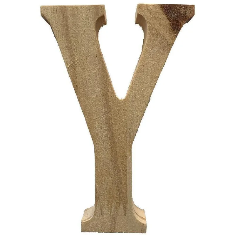 Letra Y De Madeira Pinus Settis 97037 15X15X1,7