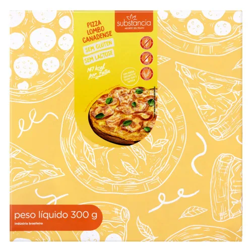 PIZZA LOMBO CANADENSE SEM GLÚTEN ZERO LACTOSE SUBSTÂNCIA CAIXA 300G - SUBSTANCIA