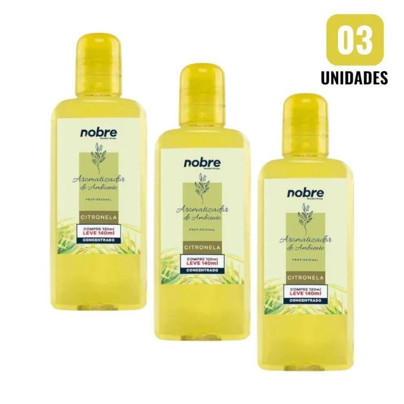 Aromatizante de Ambiente Citronela Concentrado com Fórmula Concentrada Transparente Nobre 140ML