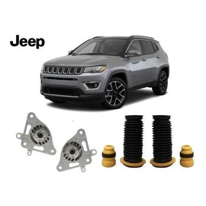 Par Kit Coxim Batente Amortecedor Traseiro Jeep Compass 2016 2017 2018
